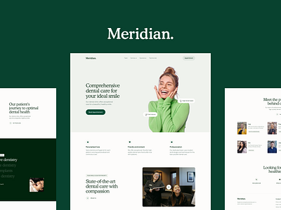 Refreshing Meridian Dental Clinic's Website dental clinic dental clinic website dental clinic website design fresh green modern ui ui desgin uiux web design website website design