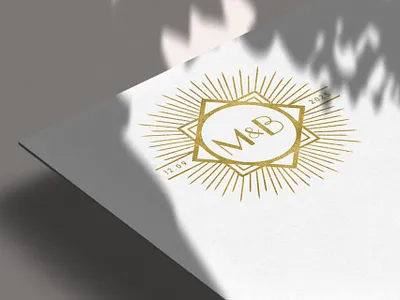 Art Deco Wedding Logo Design bespoke wedding logo custom monogram custom wedding logo design illustration logo luxury logo luxury wedding logo wedding logo wedding monogram