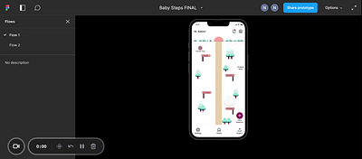 Baby Steps Prototype Walk Through app design mobile product productdesign prototype ui uidesign ux uxdesign