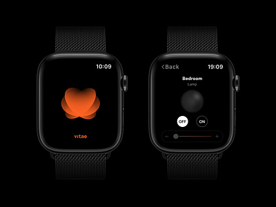 Vitae smartwatch app app appdesign applewatch branding concept dark design graphic design illustration interface interior ios minimal typography ui uidesign ux