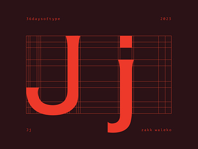 36 days of type: Jj 36daysoftype bold design glyph graphic design letter j modern sans serif type typography zakk waleko