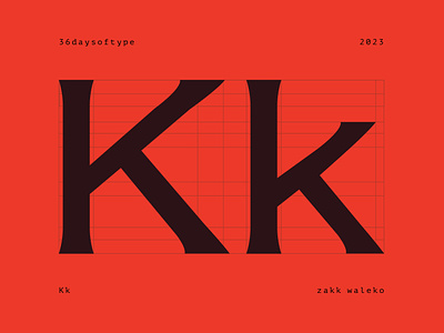 36 days of type: Kk 36daysoftype bold design glyph graphic design icon letter k modern sans serif type typography zakk waleko