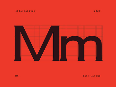 36 days of type: Mm 36daysoftype bold glyph graphic design letter m modern sans serif type typography zakk waleko
