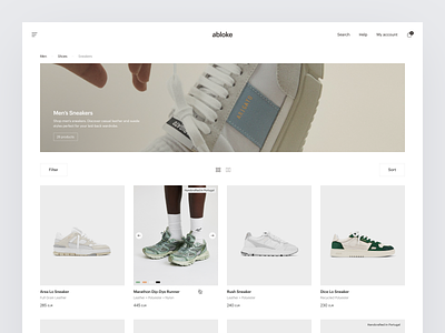 Category page - abloke Clothing Store banner category categorypage design ecommerce flat grid hover minimalist modern product productblock productlist products shop shopping store ui ui design ux