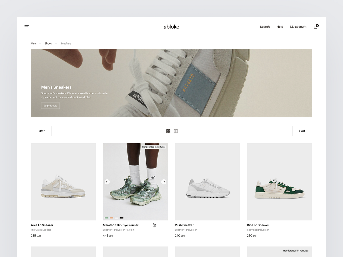 Category page - abloke Clothing Store by Dominik Tyka for Abysso on ...