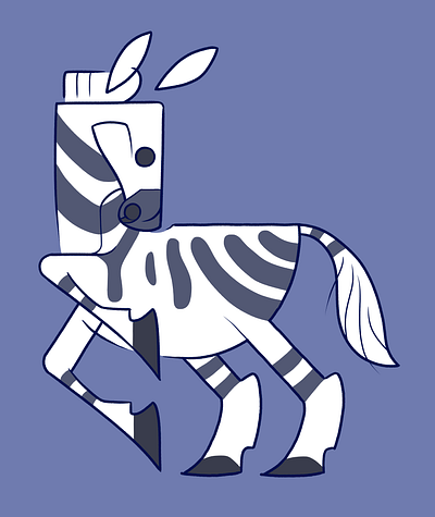 Zebrall animal illustration zebra