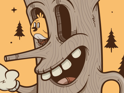 Lincoln The Log character design illustration vector