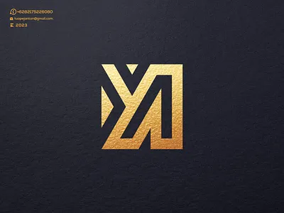 Monogram YA Logo Design art branding design design logo dubai enwirto icon illustration letter lettering logo logos minimal monogram ui vector
