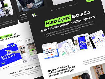 Katalyst - Digital Agency Landing Page agency agency landing page agency website creative agency design digital agency landing page modern design ui ui design uiux ux web