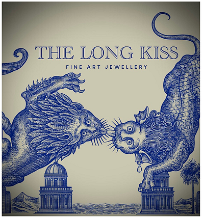 The Long Kiss Logomark Rendered by Steven Noble artwork branding design engraving etching graphic design illustration line line art logo scratchboard steven noble woodcut