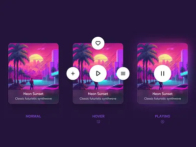 Playlist Card app design mu music tv ui ux