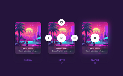 Playlist Card app design mu music tv ui ux