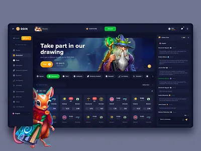 Sports Betting - Web Interface bet bets betting betting design casino casino design crash crypto casino gambling game interface mines nft game open case roulette slots sports ui upgrade ux web design