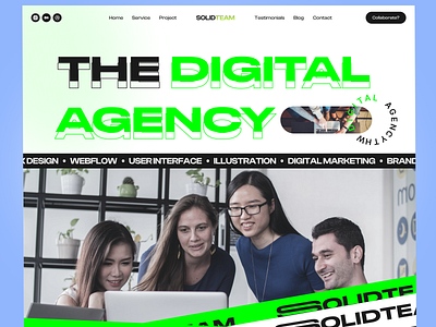 Digital Agency Website - Header agency branding clean creative agency design digital agency exploration header homepage minimalist startup typography ui ui design ux ux design web website website design