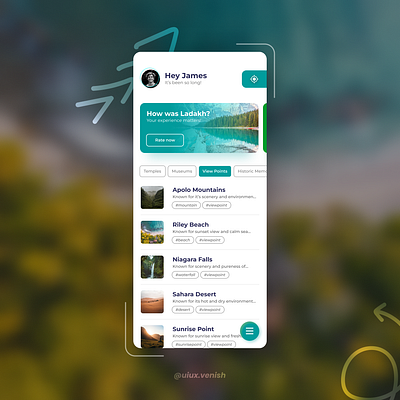 Travel Sight Suggestion App UI clean design design figma minimalist mobile app ui travel app ui ux