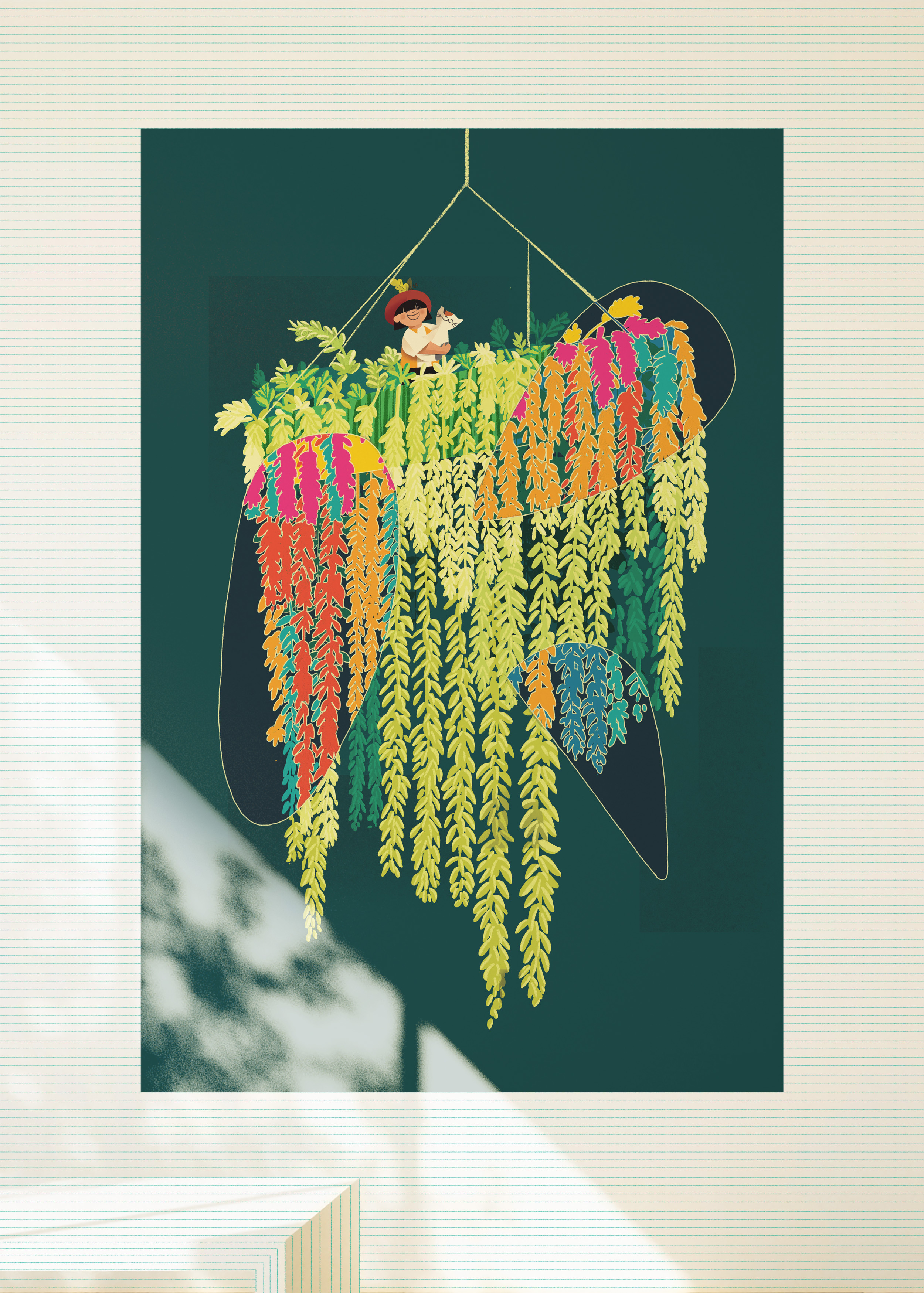 Chuỗi ngọc botanical cat digital illustration donkeytall drawing flatillustration ideation illustration illustrator plant thanh soledas