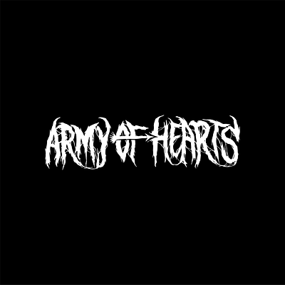 Army of Hearts branding design logo texture type