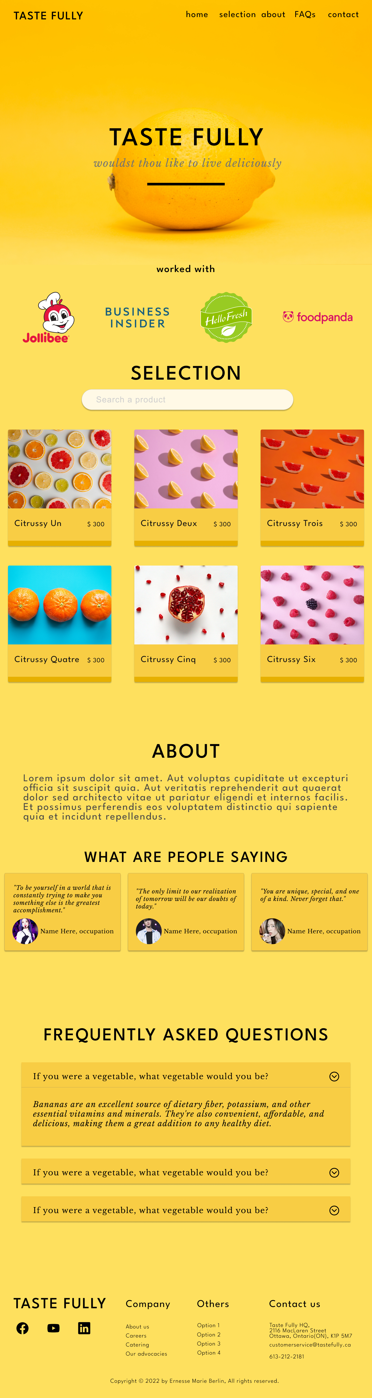 Taste Fully design ui