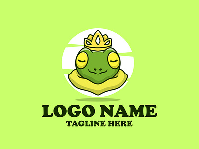King Frog animal frog frog design frog logo illustrationdesign king frog