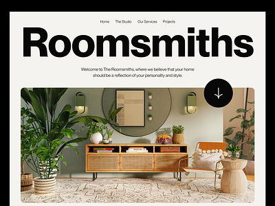 Roomsmiths - Interior Design branding design typography ui ux web website
