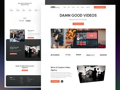 Creative Video Agency Landing page UI agency agency landing page branding home page homepage landing page landing page design ui ui design uiux ux video agency web web design website website design
