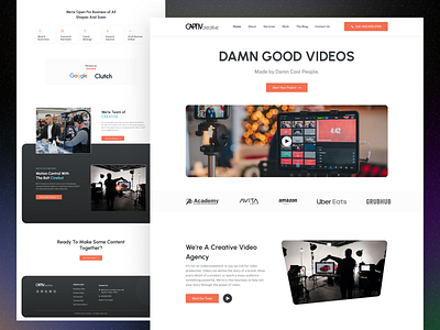 Creative Video Agency Landing page UI agency agency landing page branding home page homepage landing page landing page design ui ui design uiux ux video agency web web design website website design