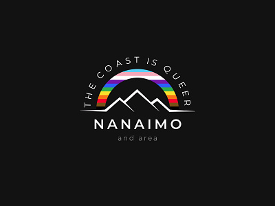 THE COAST IS QUEER NANAIMO (and area) branding graphic design illustration lgbt lgbt logo lgbt pride lgbt queer lgbt rainbow lgbtq lgbtq merch logo queer design typography ui ui design