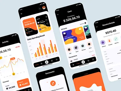 Filllo Fintech App UI Kit analytics app app design banking app design filllo finance finance app finance management financial app fintech mobile mobile app money management statistics transection ui uiux ux wallet app
