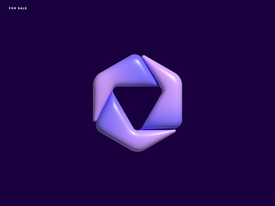 V and Hexagon Logo (3D version) 3d 3d logo app logo branding gradient logo hexagon logo icon logo logodesign modern logo print typography v v logo