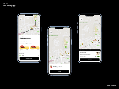 Ride hailing app #023 by Aditi on Dribbble