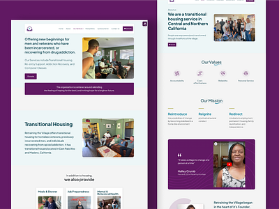 Retraining the village website re-design branding design figma ui uiux web design website