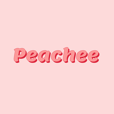 Peachee Cosmetics Product Logo branding graphic design logo