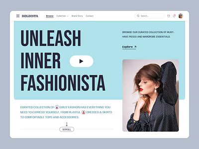 Boldista Website design fashion interface product service startup ui ux web website
