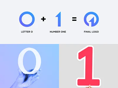 Letter O + Number One Logo brand branding color design illustration letter o letter o logo logo logo designer number one one one logo prio hans typography ui ux vector