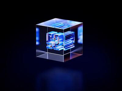 Hebbia AI logo in Cube 3d ai analytics analyzing animation branding c4d cube design dots glass hebbia illustration intro logo motion particles reflection search ui