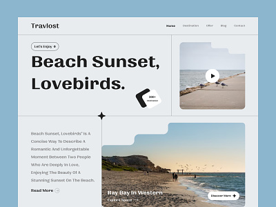 Travel Beach Website Design beach ui design beach website best ui best website design tour travel landing page travel ui design travel ux travel website ui web design website design