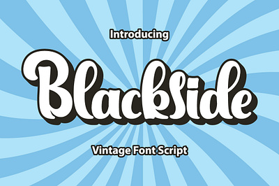 Blackside Script Fonts Style branding classic design elegant fashion fonts graphic design groovy handwritten instagram lettering logo logotype retro script vintage