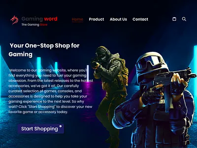 Gaming Word: The online gaming store branding design figma graphic design graphic design trends ui ui design ux website