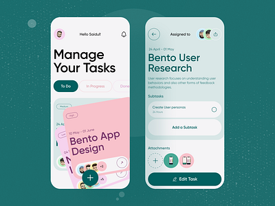 Project Management App Design app app design app interface app ui design design interface management minimal mobile app mobile design mobile ui modern project management saidul islam task task management ui ui design uiux visual design