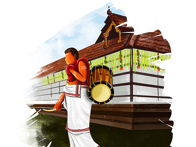 Festival of kerala character color design digitalart drawing festival graphic design illustration kerala