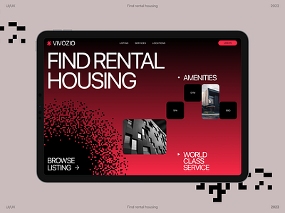 Find Rental Housing branding design flat illustration landing logo ui ux web website