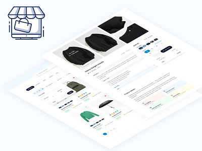 eCommerce Product Detail & List with Filter Option branding design e commerce platform ecommerce filter flat design layout online shopping order tracking product product detail product list product page reviews and ratings shipping shopping cart template typography user interface web design