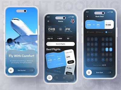 Flight Booking App - Smart and Swift Bookings air air tickets app design book booking booking app flight flight app flight booking flight booking app flights app mobile app mobile design onboarding online booking plane ticket app tickets app ui design vacation