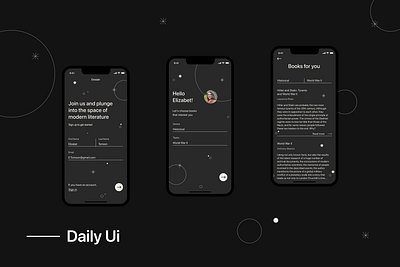 Book Reading App dailyui uxui app design ui ux