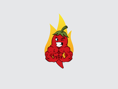 Chili Sauce Logo branding chili design flat graphic design illustration logo mascot spice vector