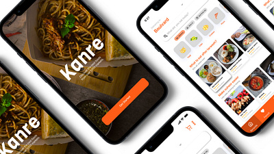 Kanre food app app branding design graphic design illustration logo typography ui ux vector