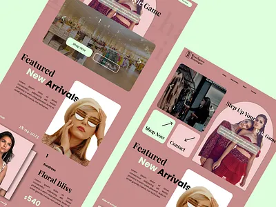 Boutique Store Website Design app branding design graphic design illustration logo typography ui ux vector