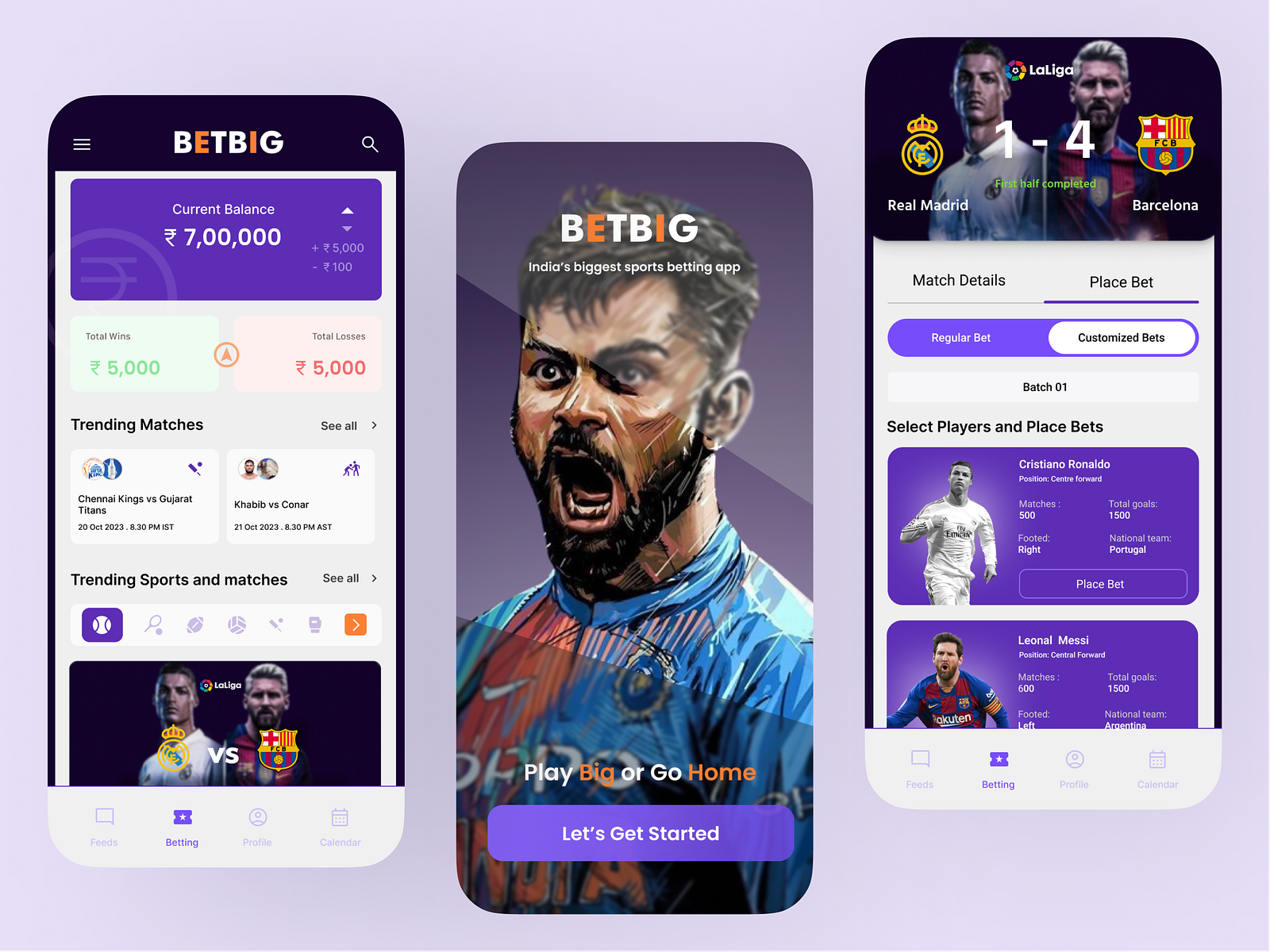 Online Sports Betting Competition Platform UI Design by Syed Jawad