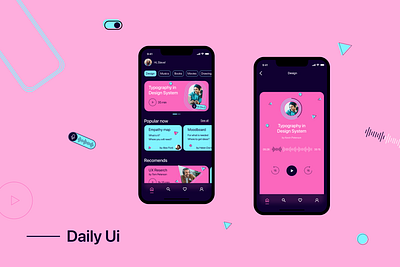 Podcast App dailyui uxui app design ui ux