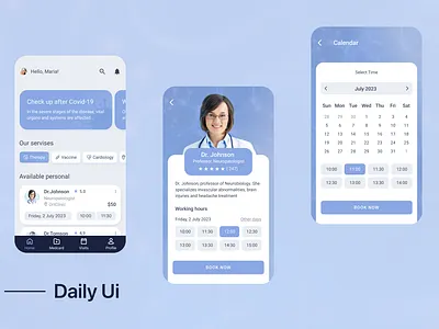 Medical app for Android dailyui uxui app design ui ux